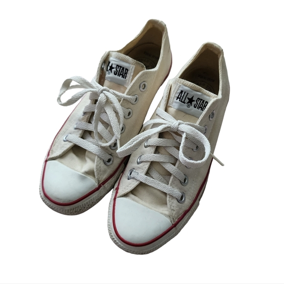CONVERSE x VINTAGE Chuck taylor 80's white‎ low top sneakers USA Made men's 5 - Picture 2 of 16